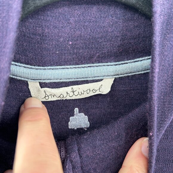 SMARTWOOL *Flawed* Women's Purple 100% Merino Wool Light Pullover Top Medium - Picture 7 of 9